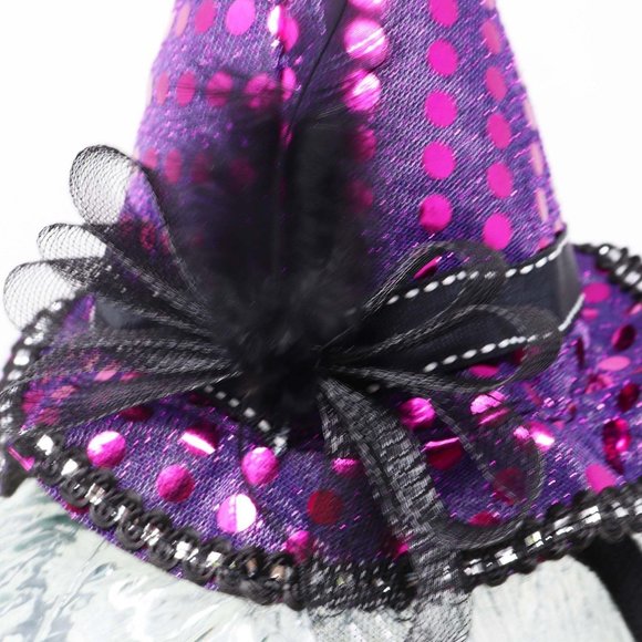 Witch Hat & Spiderweb Halloween Headband - Picture 3 of 8